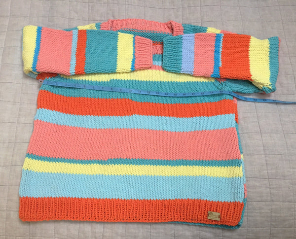 Hand Knitted Random Stripe Jumper